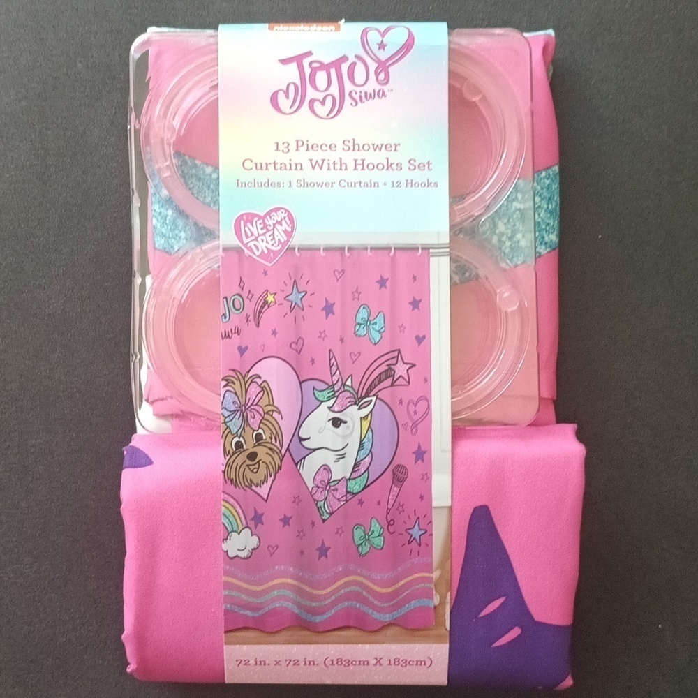Jojo Siwa Shower Curtain set Nwt